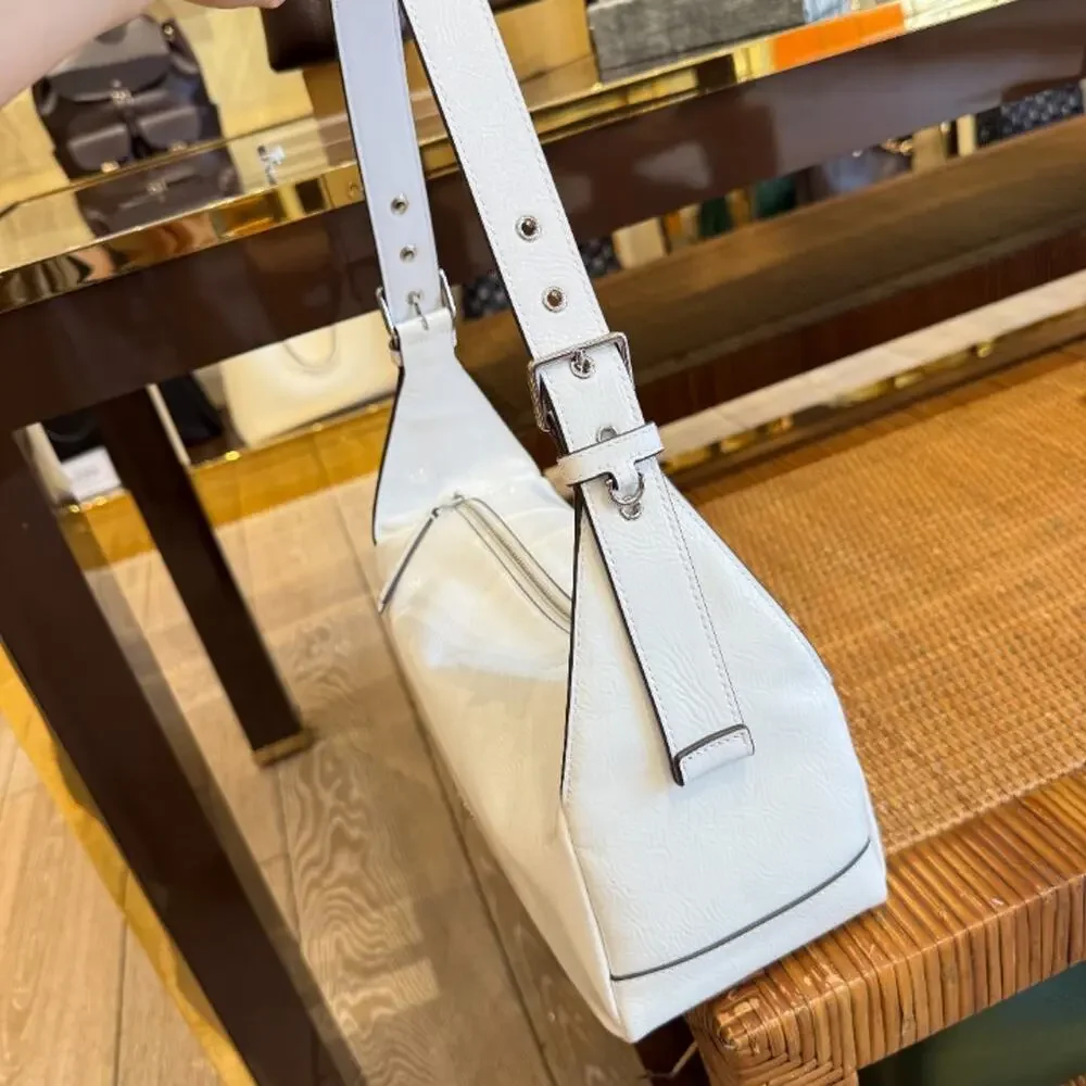 Tory Burch Rory Crinkle Shoulder Bag 183168 $495 Cirrus Cloud